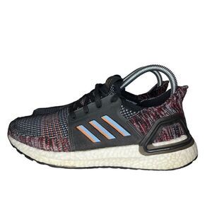 Adidas UltraBoost 19 "Black Multi" Core Black/Glow Blue/Hi-Res Coral Womens Size